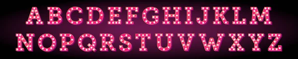 Бродвейський стиль рожева лампочка. Векторні . — стоковий вектор