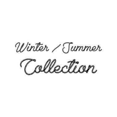 Kış ve yaz koleksiyonu Altın Bokeh arka planında Satılık İngilizce kaligrafi