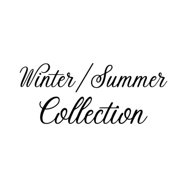 Collection hiver et été Calligraphie anglaise à vendre poster sur fond bokeh doré — Image vectorielle