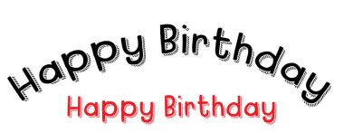 Doğum günün kutlu olsun. Güzel tebrik kartı. Kaligrafi siyah metin çizilmiş.