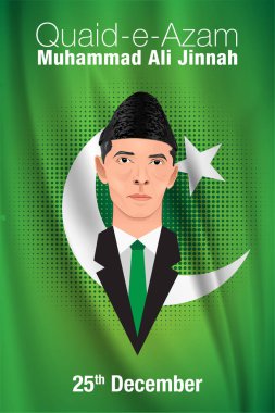 Karachi Pakistan 25 Aralık 1876 Quaid-e-Azam Muhammad Ali jinnah doğum günü kutlaması İngiliz hattıyla