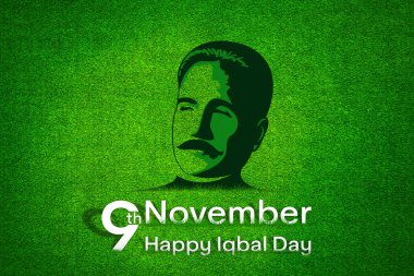 9th November Iqbal day clipart