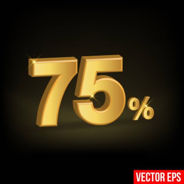 75% off vector stock vector