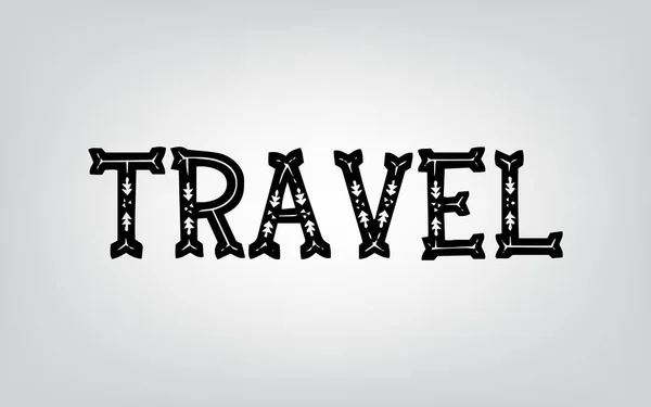 Typographie de voyage — Image vectorielle