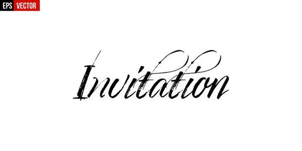 Invitation Typographie — Image vectorielle