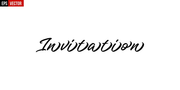 Invitation Typographie — Image vectorielle