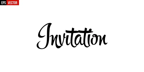 Invitation Typographie — Image vectorielle