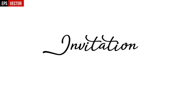 Invitation Typography — Stock Vector