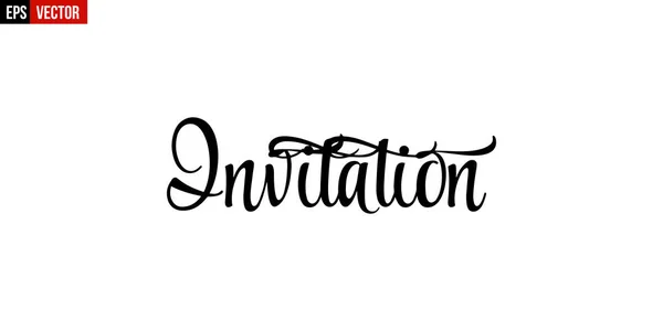 Invitation Typographie — Image vectorielle