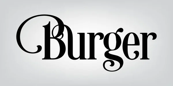 Tipografia hamburger — Vettoriale Stock