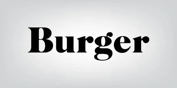 Tipografía de hamburguesas — Vector de stock