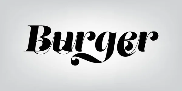 Бургерная типография — стоковый вектор