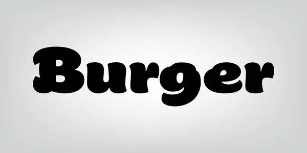 Burger typography — Stock Vector