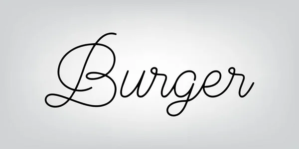 Tipografía de hamburguesas — Vector de stock