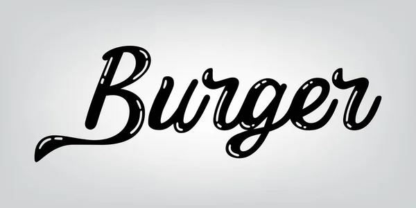 Burger typography — Stock Vector