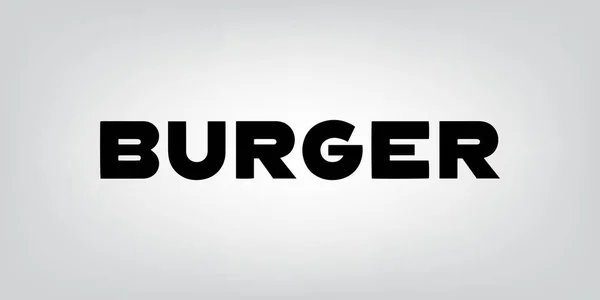 Burger typography — Stock Vector