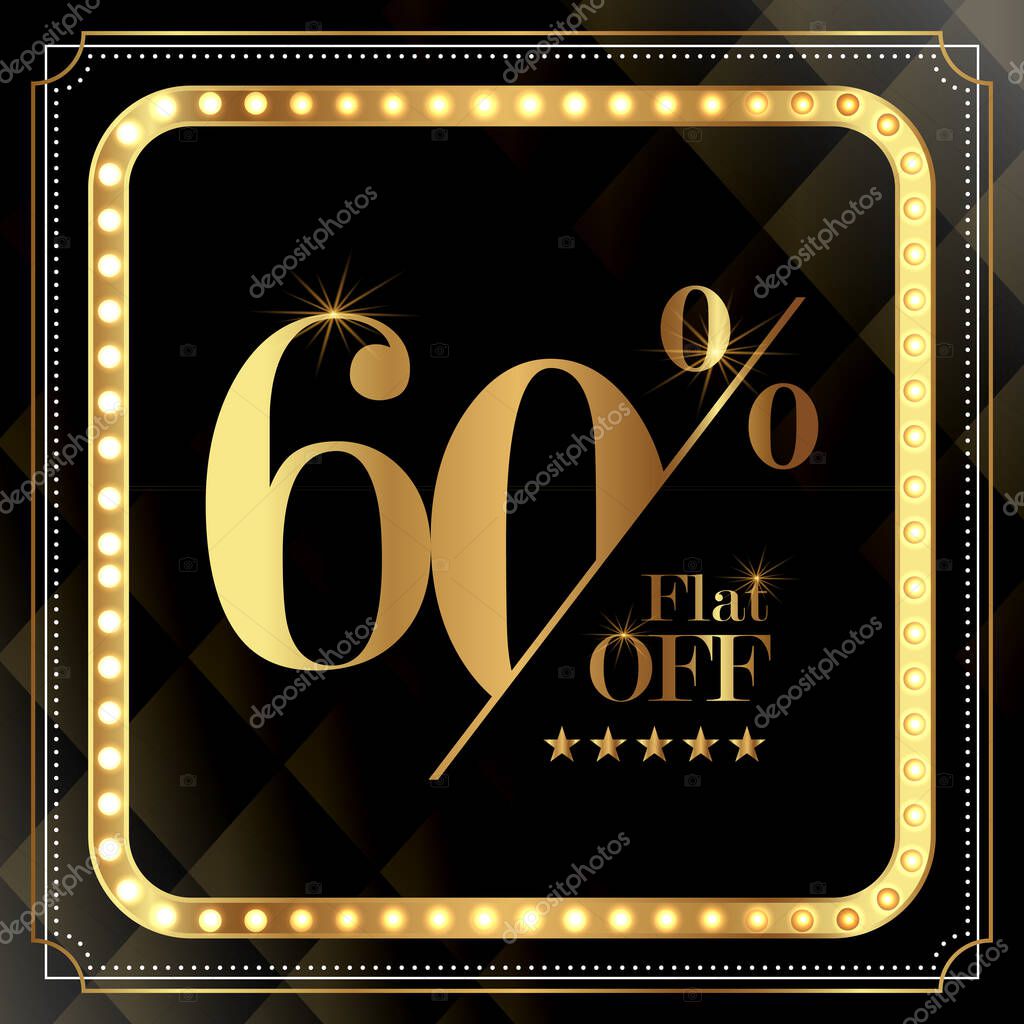Discount Promotion Sale Banner Upto 60 percent off Special Offer Ad Vector Banner