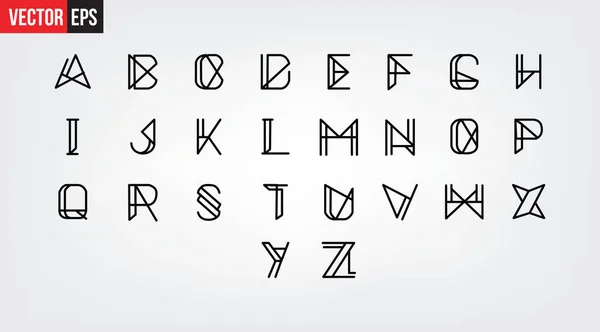 Eleganta bokstäver i alfabetet — Stock vektor