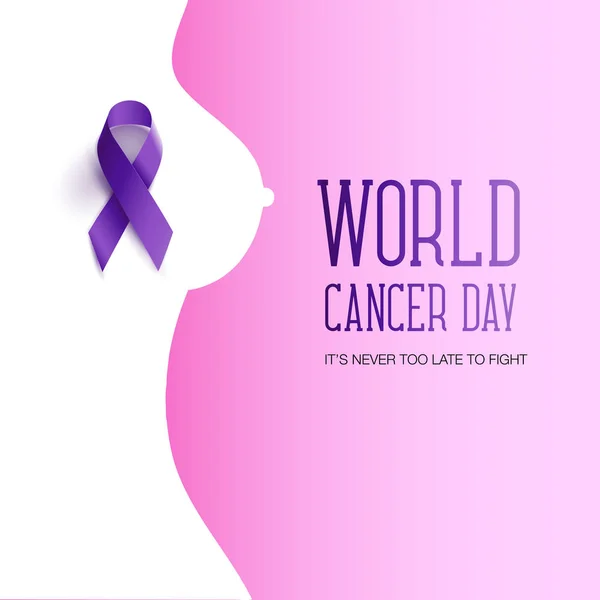 Día mundial del cáncer — Archivo Imágenes Vectoriales
