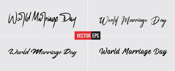 Día Mundial del Matrimonio vector — Archivo Imágenes Vectoriales