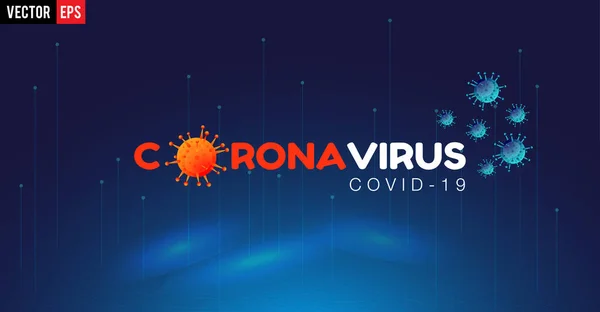 Penyakit Coronavirus Infeksi Covid Medis Terisolasi Sel Sel Virus Influenza - Stok Vektor