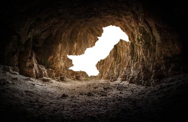 Yaratıcı mağara arka planına sahip Pakistan Haritası 3D İllüstrasyon