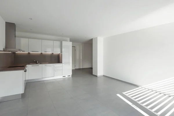 Intérieur, grande chambre avec cuisine — Photo