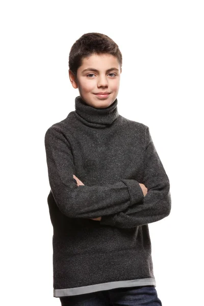 Retrato de um menino adolescente em estúdio — Fotografia de Stock