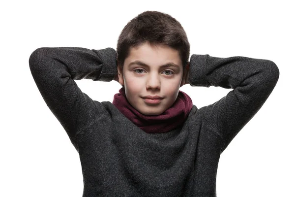 Retrato de um menino adolescente — Fotografia de Stock