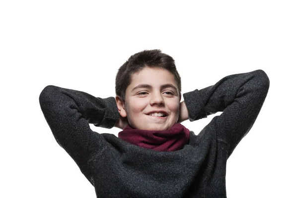 Portret chłopca, zadowolony — Zdjęcie stockowe