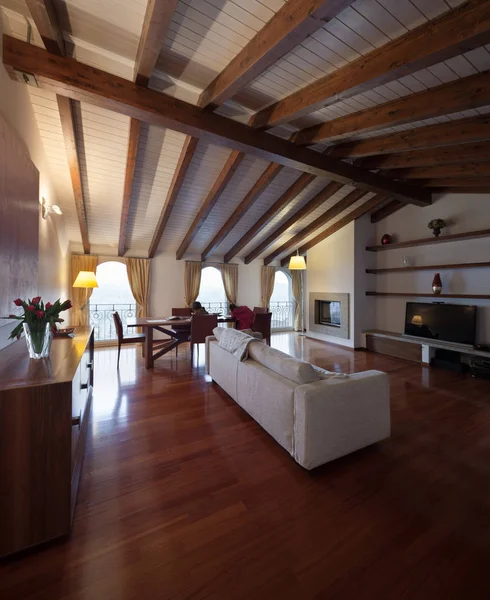 Comfortable, loft, living room — Stock Photo, Image