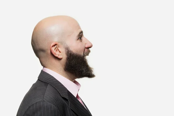 Jovem careca com barba — Fotografia de Stock