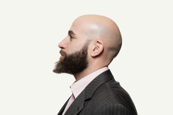 Jovem careca com barba — Fotografia de Stock