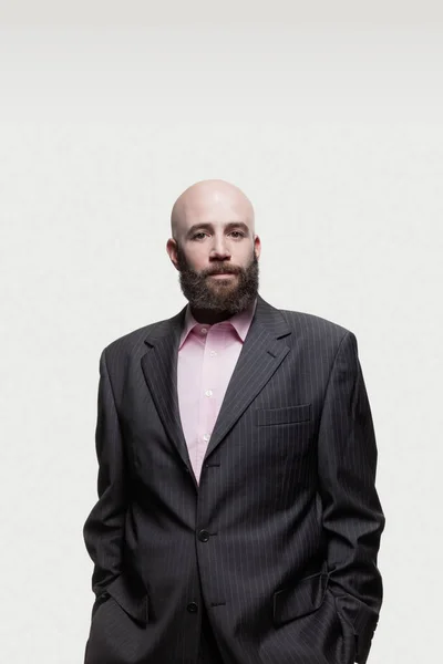 Человек с бородой, портрет — стоковое фото