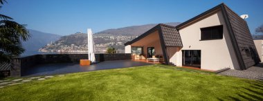 Modern villa, dış çim ile kimse