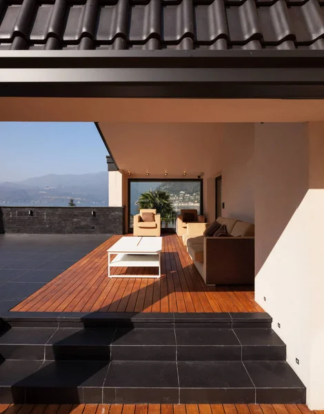 Modern home Veranda, exterior — Stock Image Modern home Veranda, exterior Stock Picture