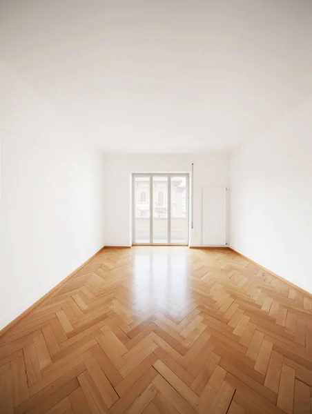 Modern room with a parquet floor — Stock Photo, Image