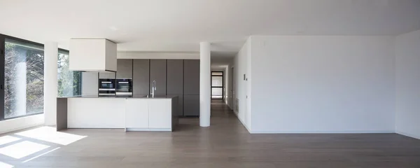 Cocina de la isla en una habitación amplia — Foto de Stock