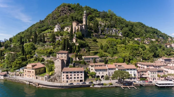 Lake view in Morcote, Tessin — Stock Photo, Image