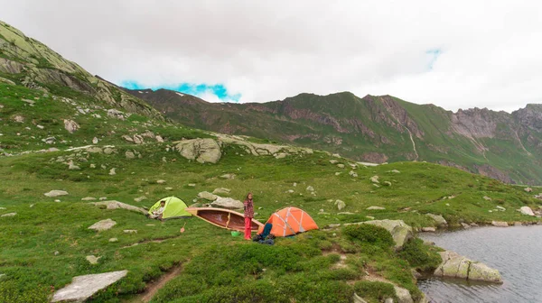 Campare i bergen — Stockfoto