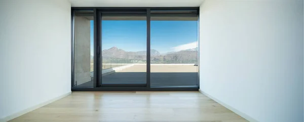 Teras manzaralı modern oda — Stok fotoğraf