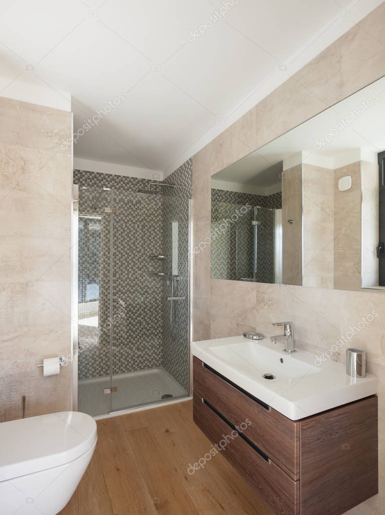 Casa de banho moderna, ninguém dentro - Fotografias de Stock © Zveiger ...