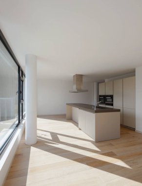 İç modern ev, sadece bir oda boş