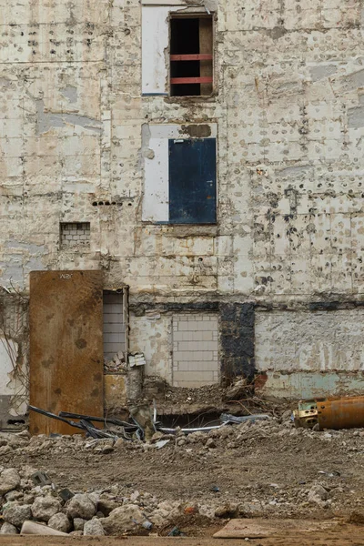 Închiderea unei clădiri decadente — Fotografie, imagine de stoc
