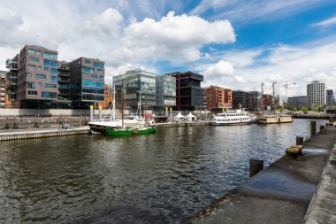 Hamburg manzarası bulutlu günde