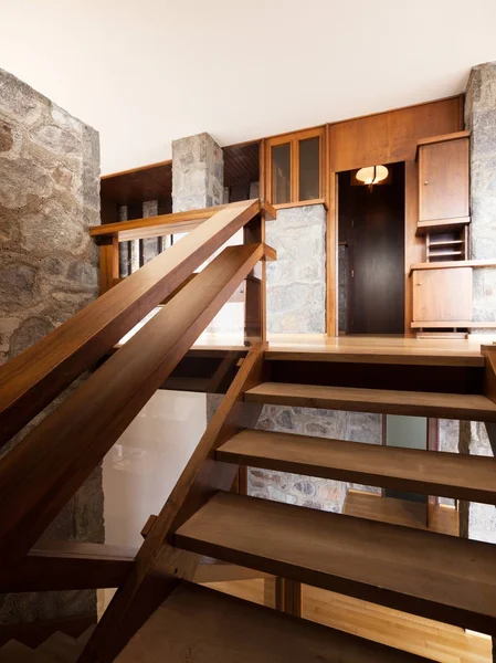 Vintage wood stairs — Stock Photo, Image