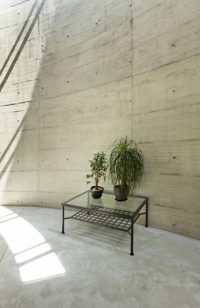 Beautiful Modern House Cement Interior Detail Large Room — Stock Photo, Image