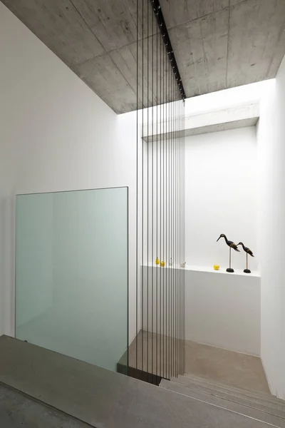 Bela Casa Moderna Cimento Interior Escadaria — Fotografia de Stock