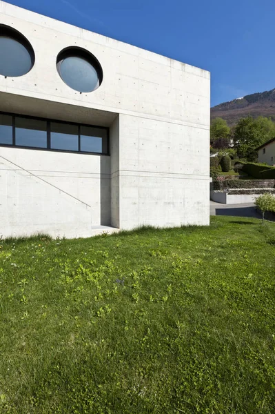 Beautiful Modern House Cement Outdoor Facade — Stock Photo, Image