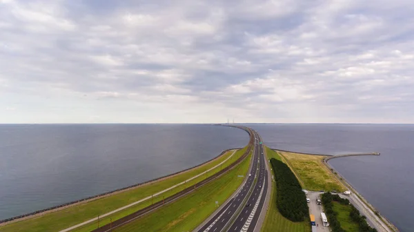 Aerrial weergave van Korsor brug — Stockfoto